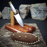 Little Badger Sante Fe Trail Traditional Beaver Butchering Scalping Knife 3 star Sheath