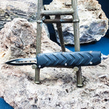 Gripster Handle OTF Knife - Double Edge Serrated