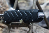 Gripster Handle OTF Knife - Double Edge Serrated