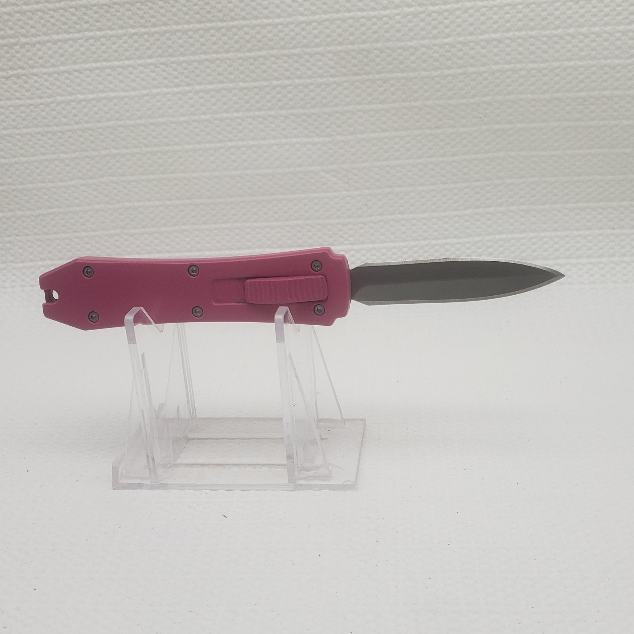 Ladies Choice OTF Pink Handle Double Edge Switch on Top Auto