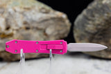 Ladies Choice OTF Pink Handle Double Edge Switch on Top Auto