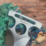 Benchmark Brushed silver 2 Push Dagger lot K028  Fixed Spear Point Blade Knife with sheaths