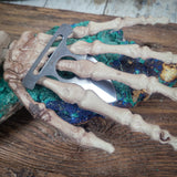 Benchmark Brushed silver 2 Push Dagger lot K028  Fixed Spear Point Blade Knife with sheaths