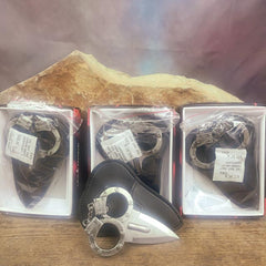 Lot of 4 Handcuff Bullitt Push Dagger double edge 2 finger holes