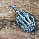 Middle Finger Necklace With Hidden Neck Knife