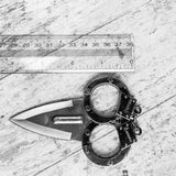 Lot of 4 Handcuff Bullitt Push Dagger double edge 2 finger holes