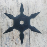 KOHGA TASHINGA SIX POINT  SHARP BLACK SHURIKEN THROWING STAR WITH POUCH