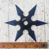 KOHGA JINTO BLACK BLUE POINT SIX POINT SHURIKEN THROWING STAR WITH POUCH