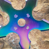 KOHGA JINTO TITANIUM POINT FIVE POINT SHURIKEN THROWING STAR WITH POUCH