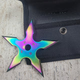 KOHGA JINTO TITANIUM POINT FIVE POINT SHURIKEN THROWING STAR WITH POUCH