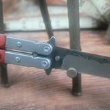 Yamasee Red Rosewood Cleaver Butterfly Bali song Flip Knife