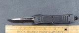Covert 7.25" Aluminum Grip Handle OTF Knife Clip Point Serrated Edge