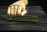 Kershaw Lucha Balisong Blackwashed Sandvik Butterfly Flip Knife Lucha 5150BW Made in USA OD Green