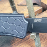 Hogue Exploit OTF Automatic Black PVD FinishTanto Blade  Matte Black Aluminum Frame - Tritium Infused Trigger