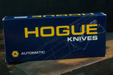Hogue Exploit OTF Automatic Black PVD FinishTanto Blade  Matte Black Aluminum Frame - Tritium Infused Trigger