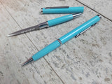Blue Pen Knife Serrated Blade