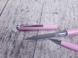 Pink Pen Knife Serrated Blade