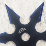 KOHGA JINTO BLACK BLUE POINT SIX POINT SHURIKEN THROWING STAR WITH POUCH