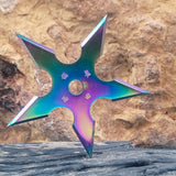 KOHGA JINTO TITANIUM POINT FIVE POINT SHURIKEN THROWING STAR WITH POUCH