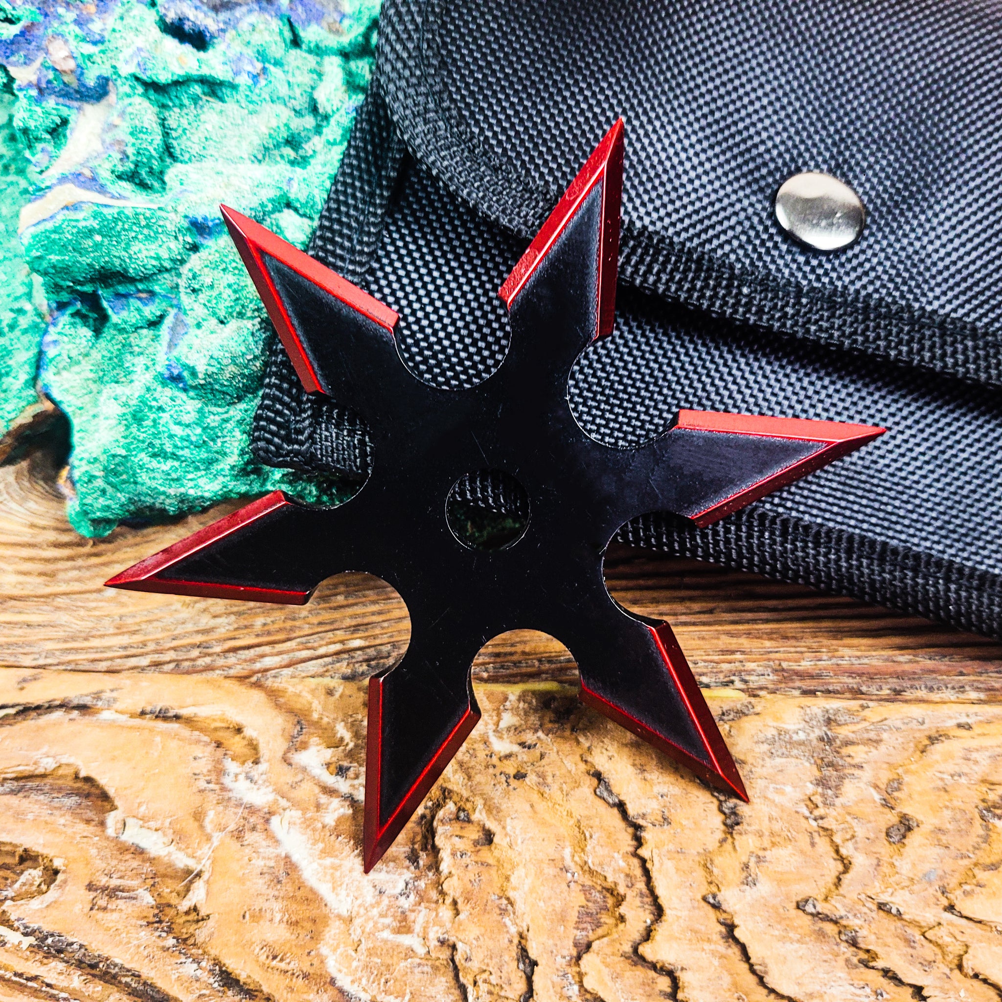 Shuriken 4-pointed Naruto in black stainless steel